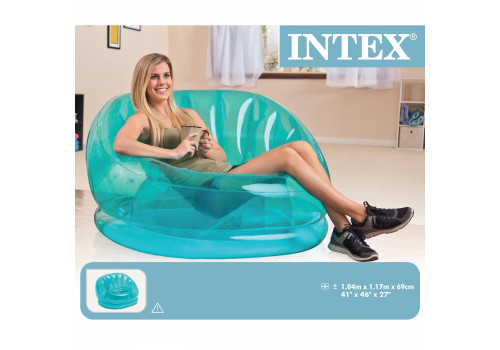 68593 Надувное кресло Intex Cosmo Chair, голубое