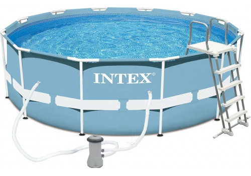 28726/26718 Каркасный бассейн круглый Intex, 366х122см, фильтр-насос картр 3785л/ч